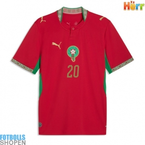 Billiga Marocko Ayoub El Kaabi #20 Hemmatröja VM 2026 Kortärmad